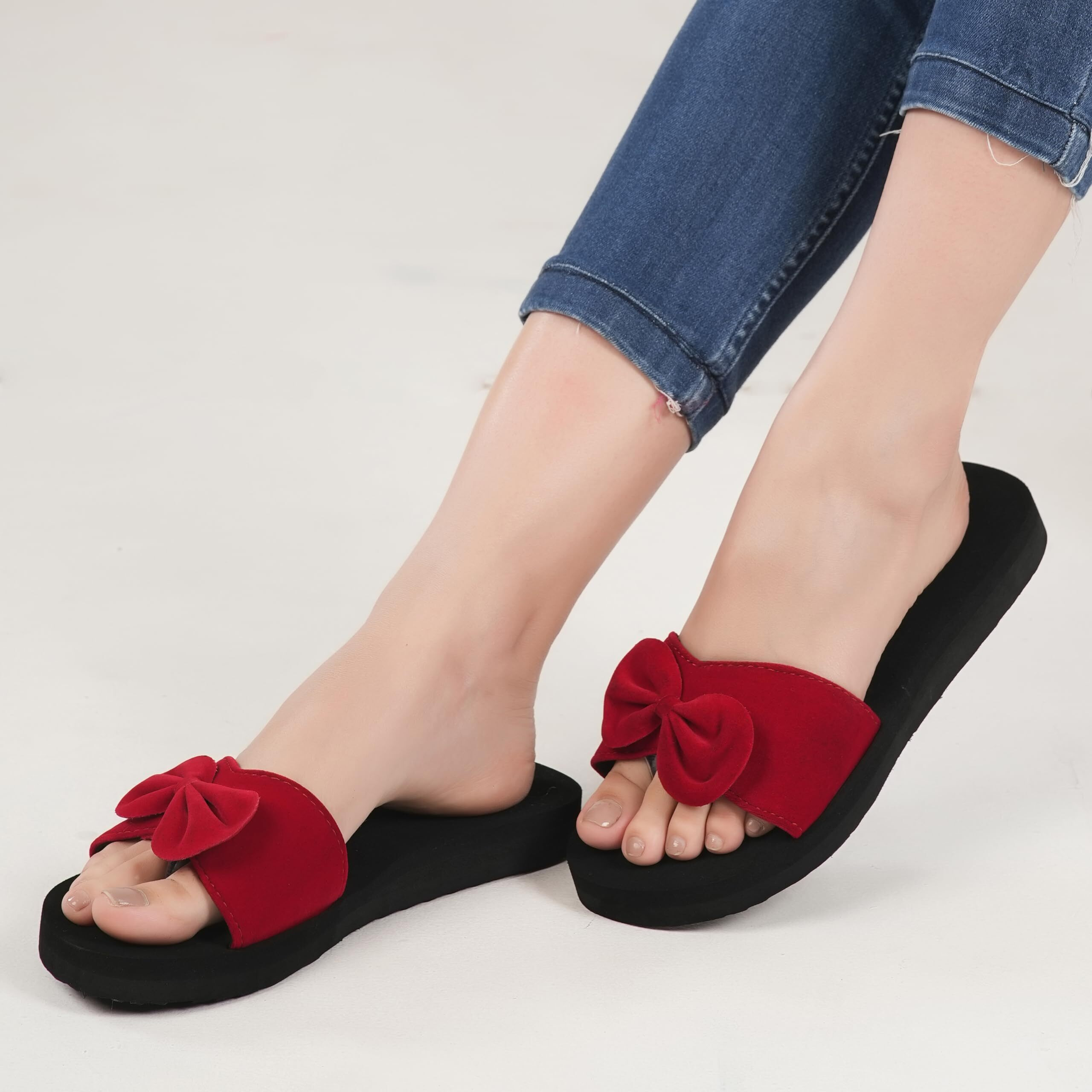 LOVEHUSH Doctor Slipper for Women | Orthopedic, Diabetic, Pregnancy | Soft Doctor Anti-Skid Slipper for Women |Slides, Flip-Flops, Slippers, Chappals | For Ladies and Girls SL10-RED-4