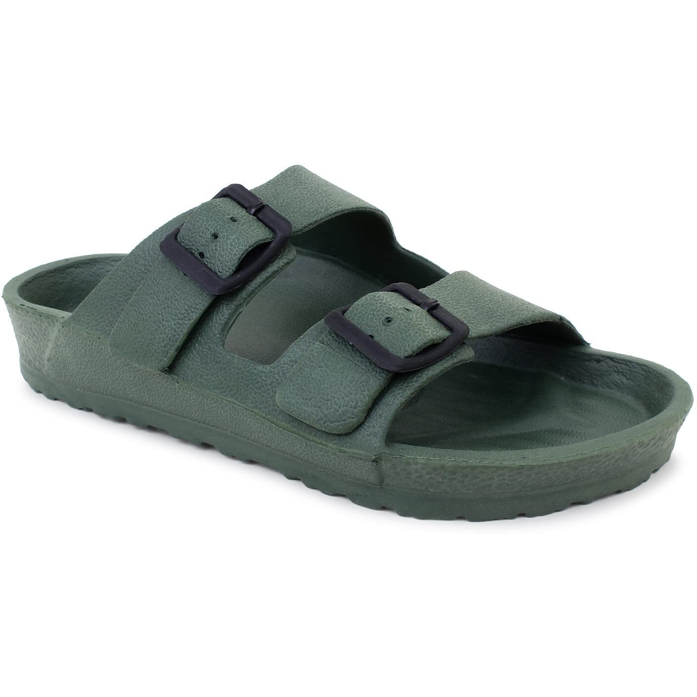 Hygear Men's Sharpy Olive Green Slippers_7 UK (HG-GE-1005)