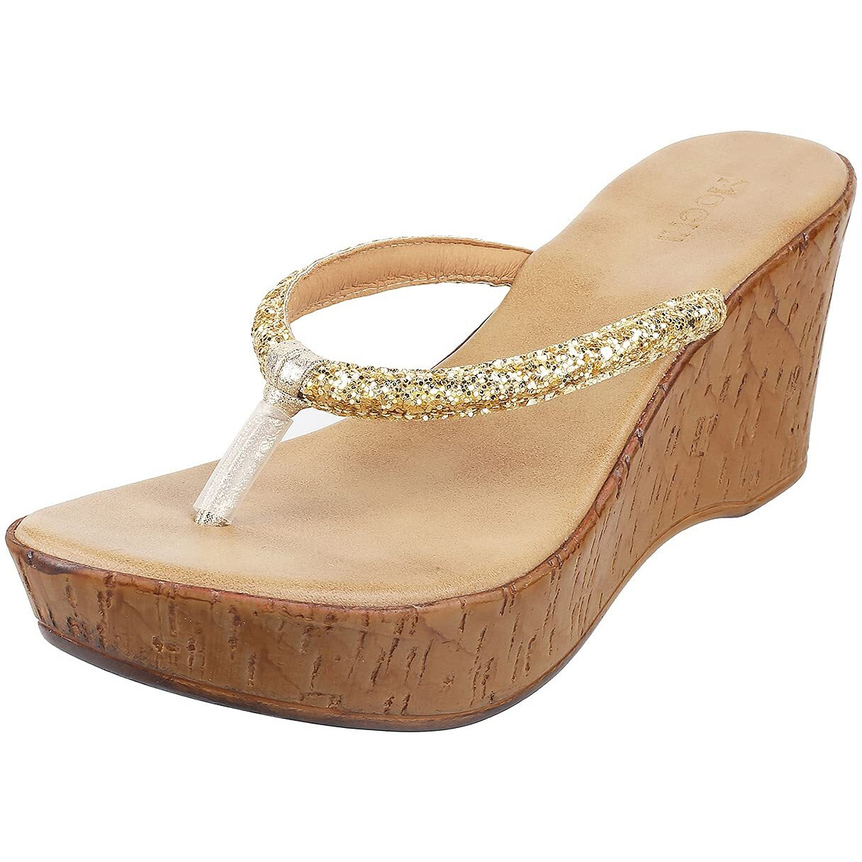 Mochi Womens Synthetic Gold Slip Ons (Size (5 UK (38 EU))