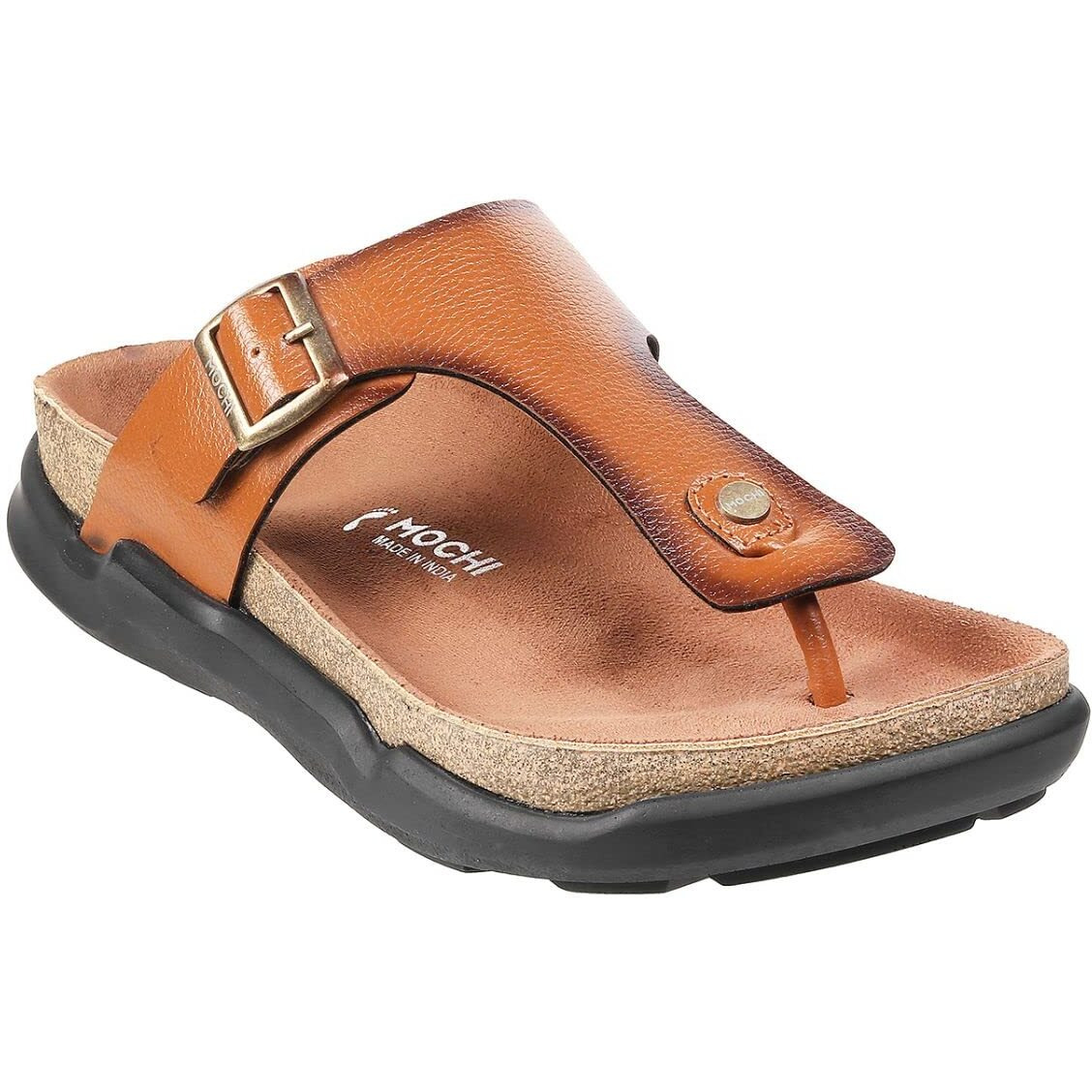Mochi Men's Tan Stylish Comfort Sandals UK/8 EU/42 (16-753)