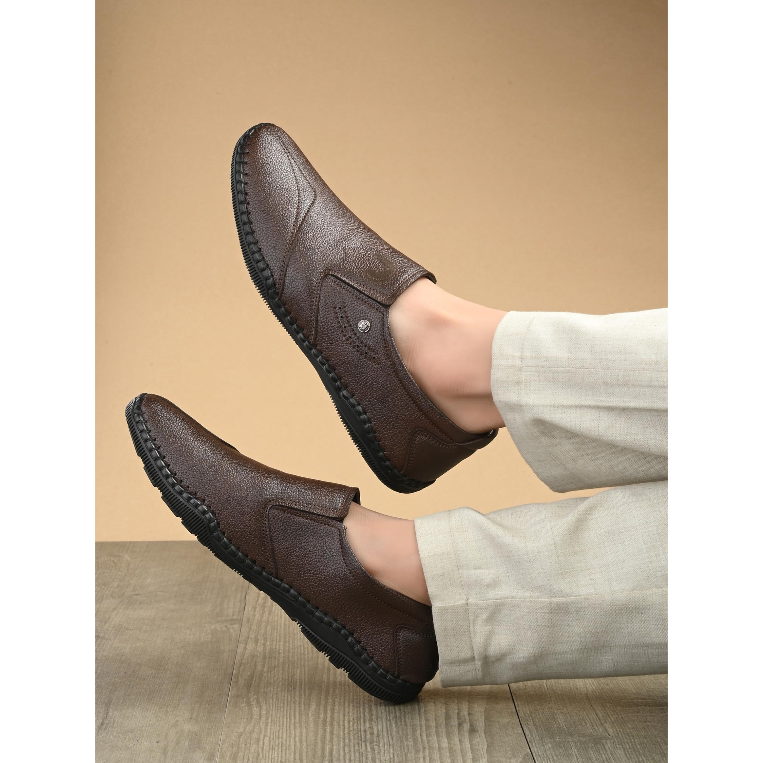 Rising Wolf Men's Formal Shoe (Brown, 9)