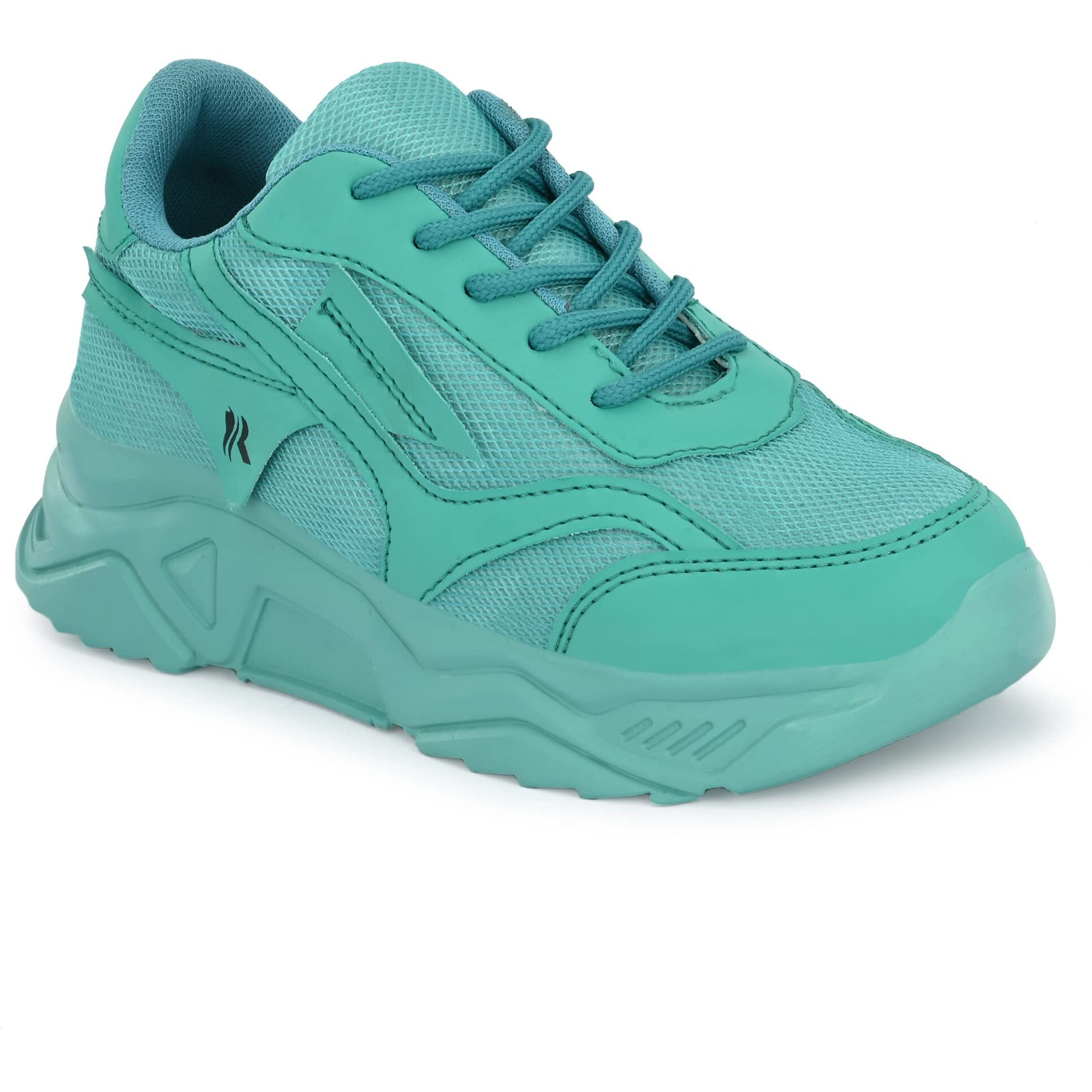 ROWLANS Women's Green Mesh Lace-up Lightweight Sports/Gym/Running Shoes 5UK