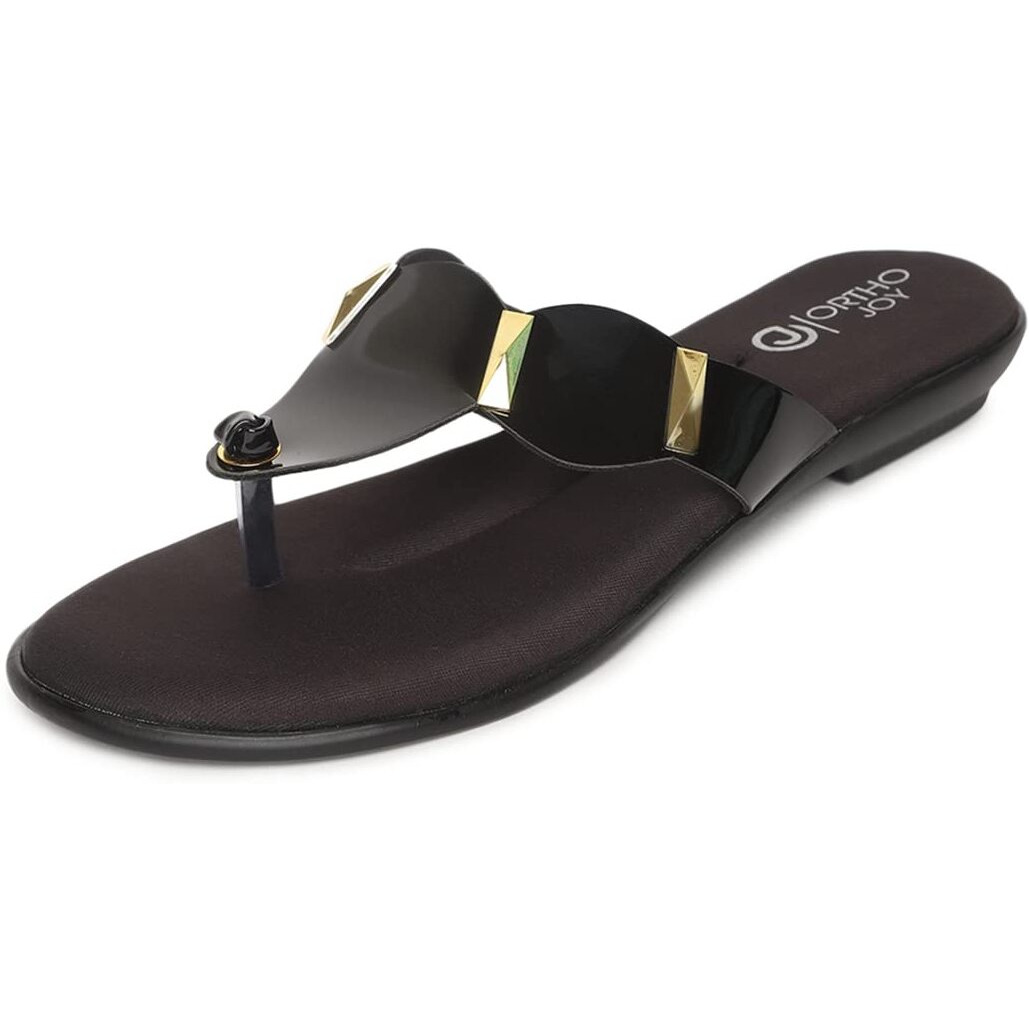 ORTHO JOY Fancy doctor slippers | Soft and stylish chappal for women | Comfortable flat sandals for women stylish