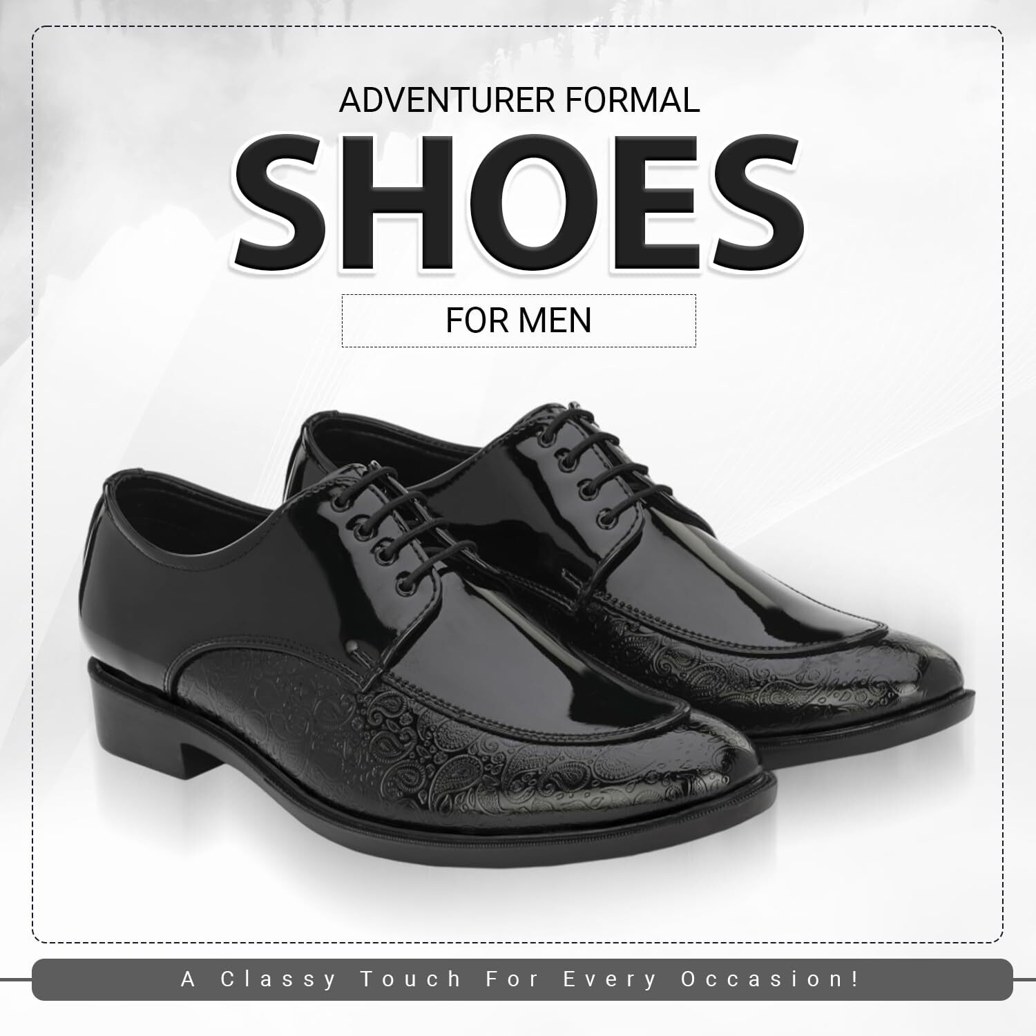 STANPHORD Men's Adventurer Black Formal Shoes_10 UK (TPAL 7222)