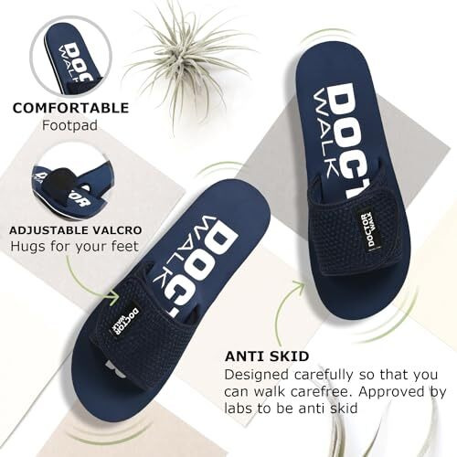 Doctor Walk Flip Flop for Women | Soft Comfortable | Breathable | Fashionable | Stylish | Trendy | Super soft | Lightweight | Anti-Slip Sole | Indoor & Outdoor | (DW-028) (Blue-08)