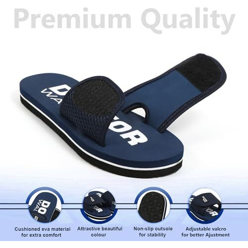 Doctor Walk Flip Flop for Women | Soft Comfortable | Breathable | Fashionable | Stylish | Trendy | Super soft | Lightweight | Anti-Slip Sole | Indoor & Outdoor | (DW-028) (Blue-08)