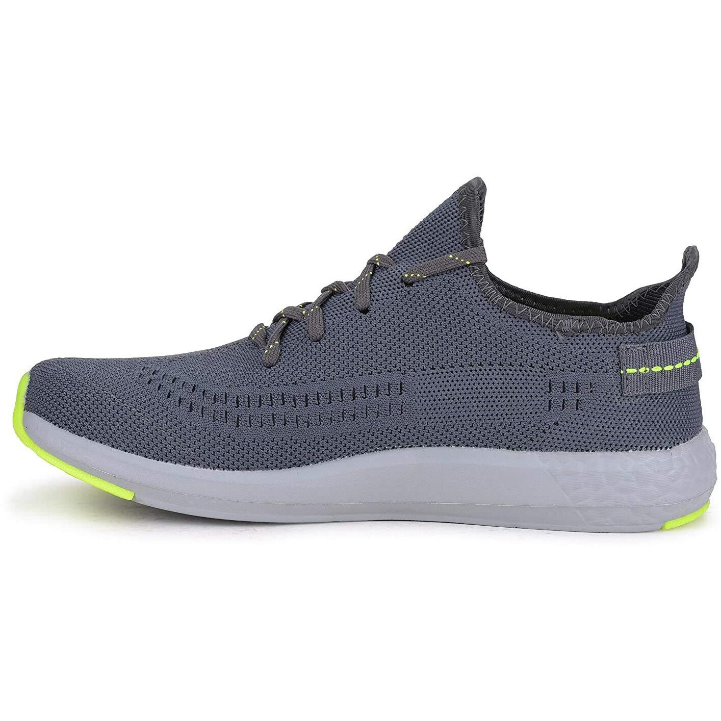 Sparx Mens Sm-482 Dark Grey Neon Green Running Shoe - 7 UK (SM-482)