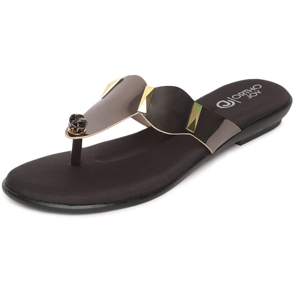 ORTHO JOY Fancy doctor slippers | Soft and stylish chappal for women | Comfortable flat sandals for women stylish