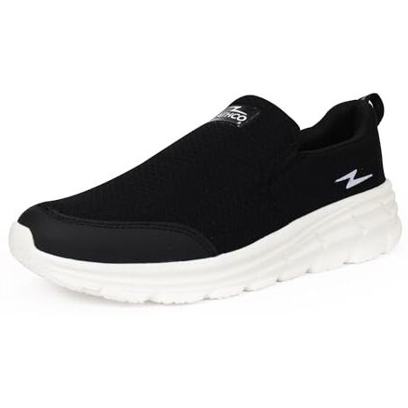 ATHCO Men's Oxyflo Black White Running Shoes_08 UK (ATHST-55)