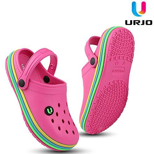 URJO Unisex-Child Fuschia Clogs-13 Kids UK (31 EU) (Kids_SKRAINBOW)