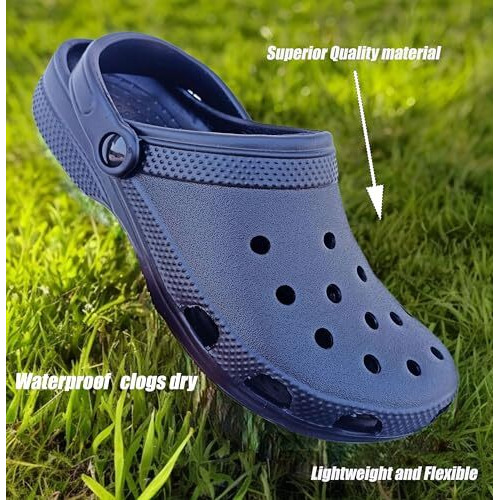 Zerol Clogs for men || Waterproof Casual clogs || Sandals for Mens | Slippers || Flip Flops for men|| clog555 Navy6 UK/India (40 EU)