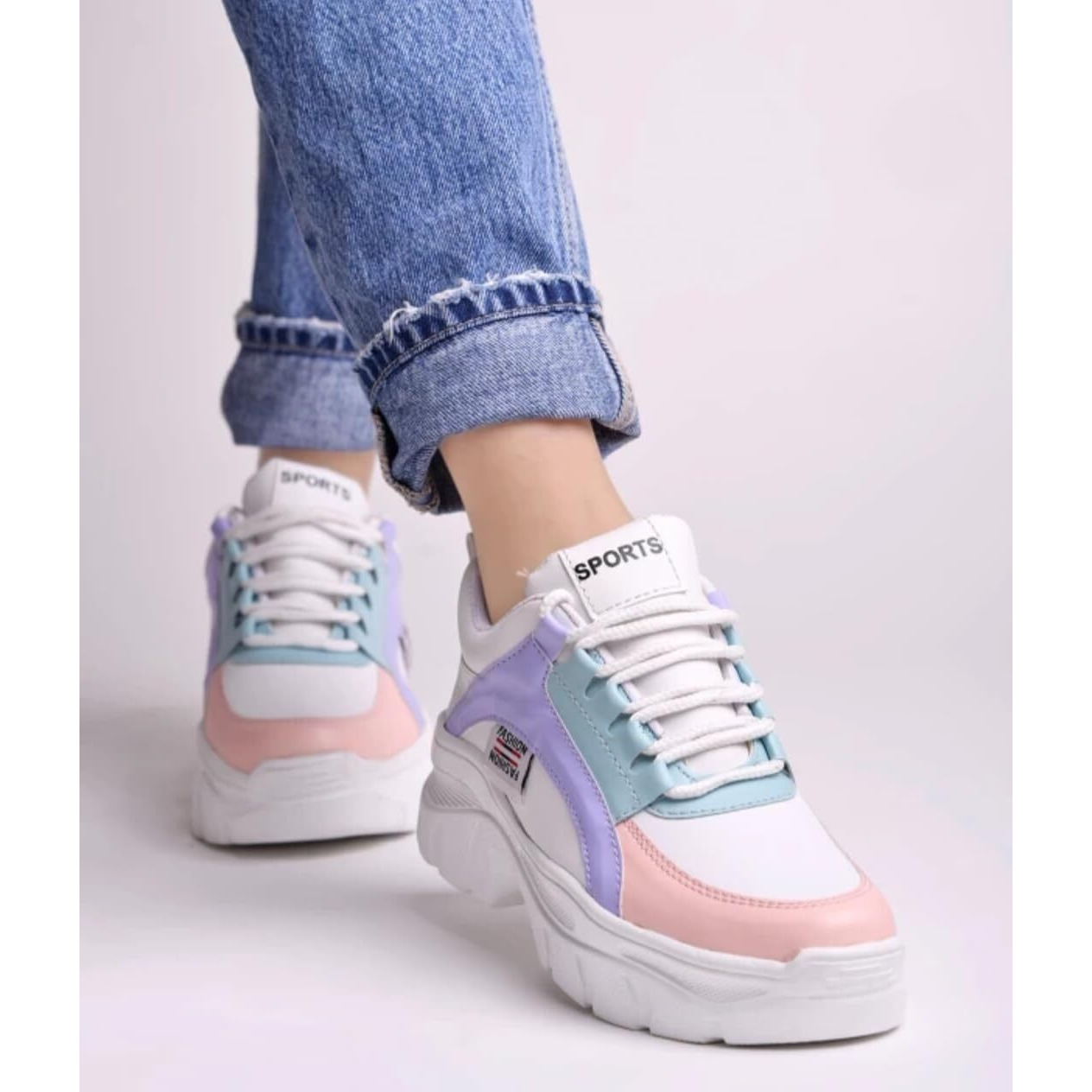 adiso Casual Sneaker Shoes for Womens/Girls (Multicolor, 4)