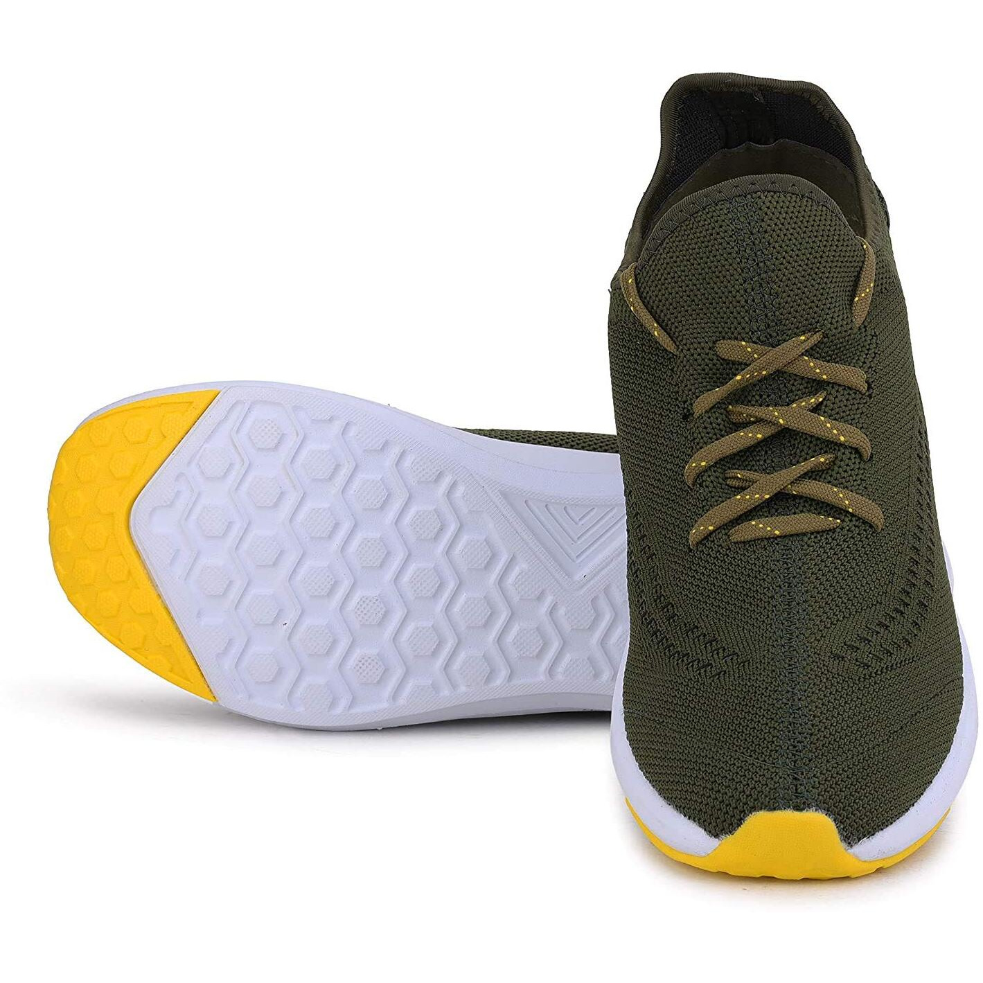 Sparx Mens Sm-482 Dark Grey Neon Green Running Shoe - 10 UK (SM482NBNOR008)