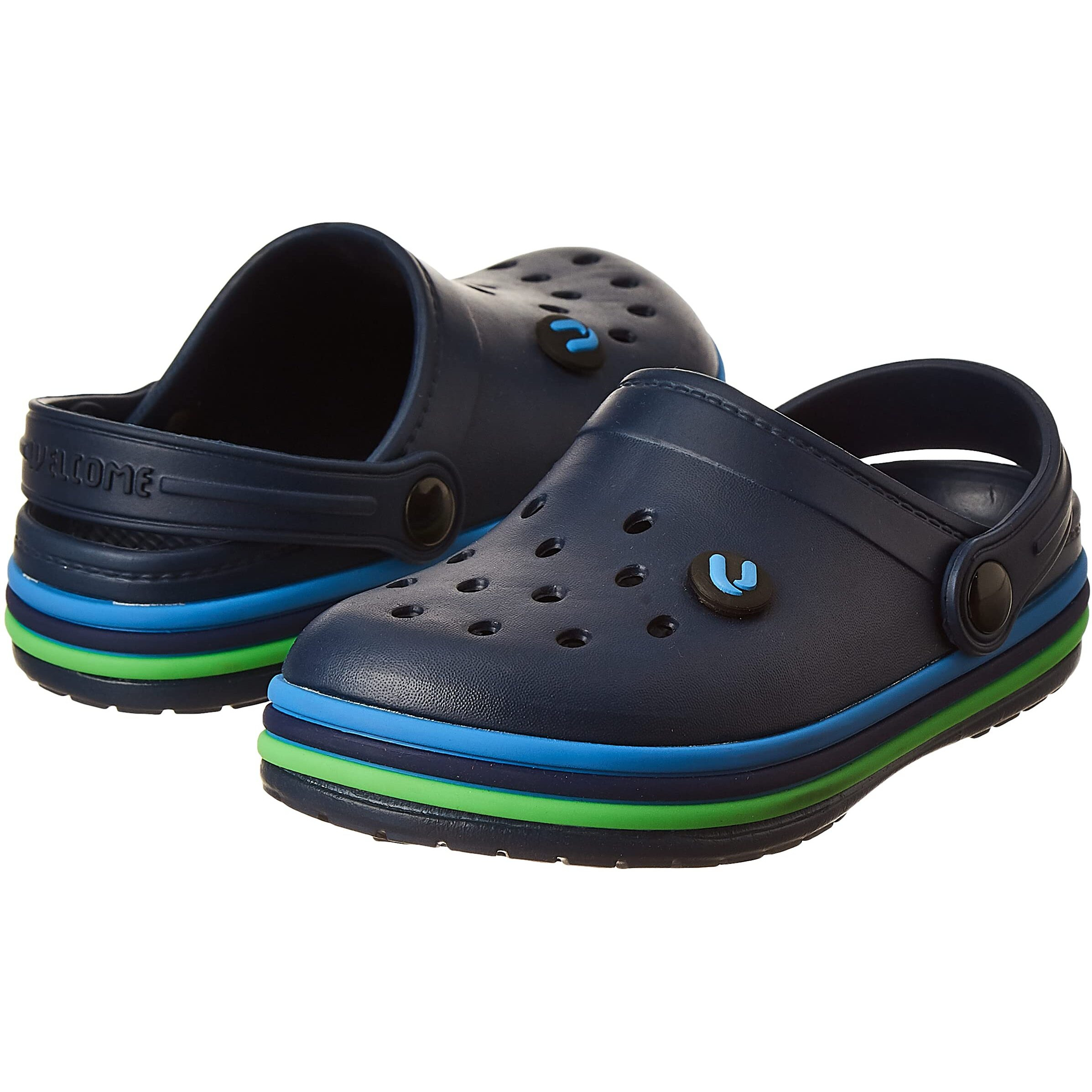 URJO unisex-child Navy Clogs-8 Kids UK (26 EU) (KIDS_SKRAINBOW)