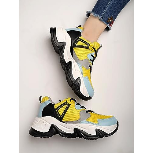 Shoetopia Women's Slip-On Sneakers Yellow