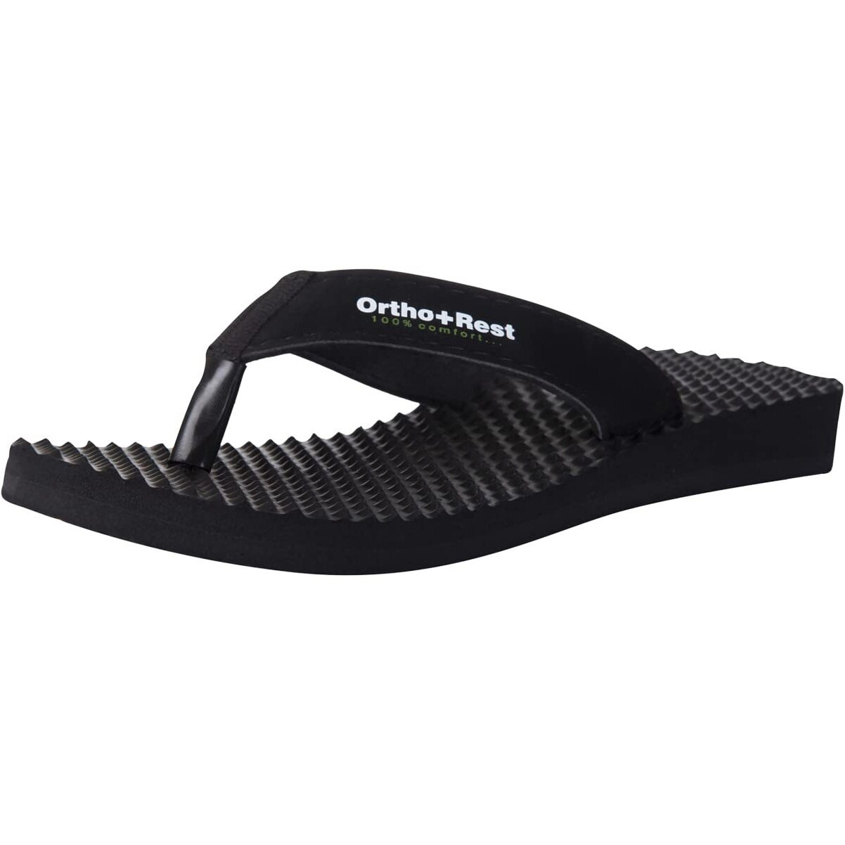 Ortho + Rest Extra Soft Comfort Ortho Slippers for Women Orthopedic Doctor Ladies Chappal Casual Flip Flops Girl Footwear For Home Daily Use (Black, numeric_4)