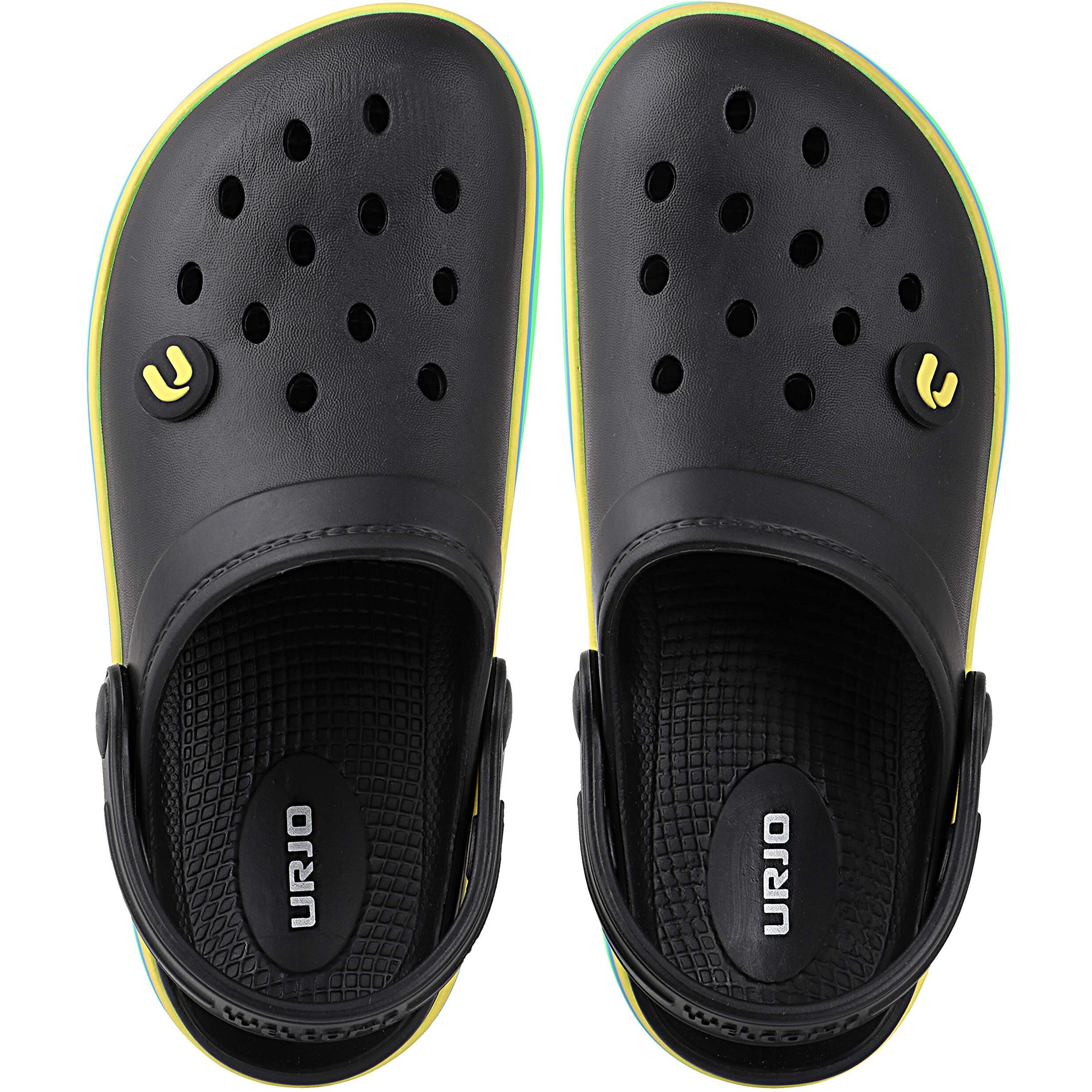 URJO Unisex-Child Nero Clogs - 8 Kids UK (26 EU) (Kids_SKRAINBOW)