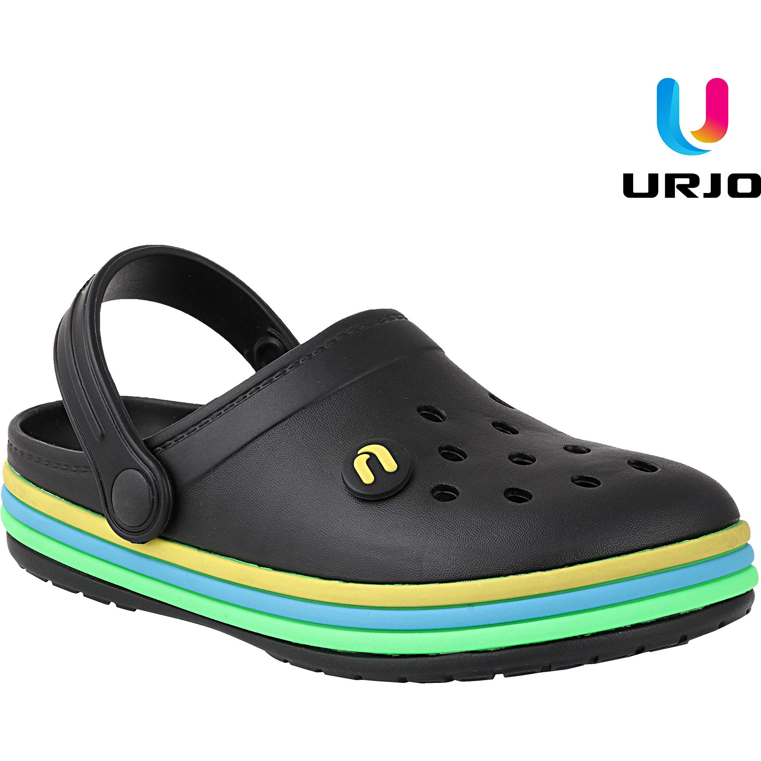 URJO Unisex-Child Nero Clogs - 8 Kids UK (26 EU) (Kids_SKRAINBOW)
