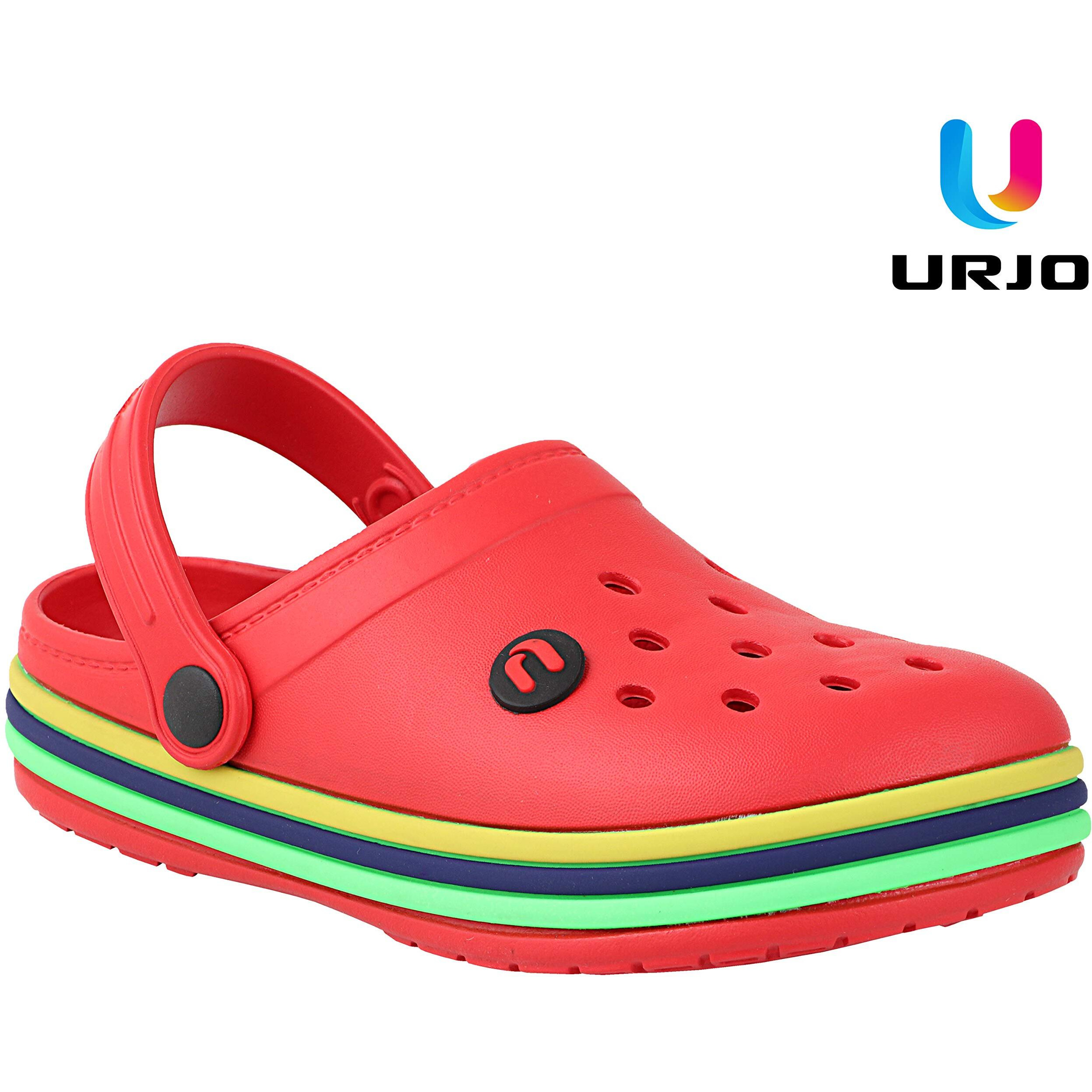 URJO Unisex-Child Red Clogs-10 Kids UK (28 EU) (Kids_SKRAINBOW)