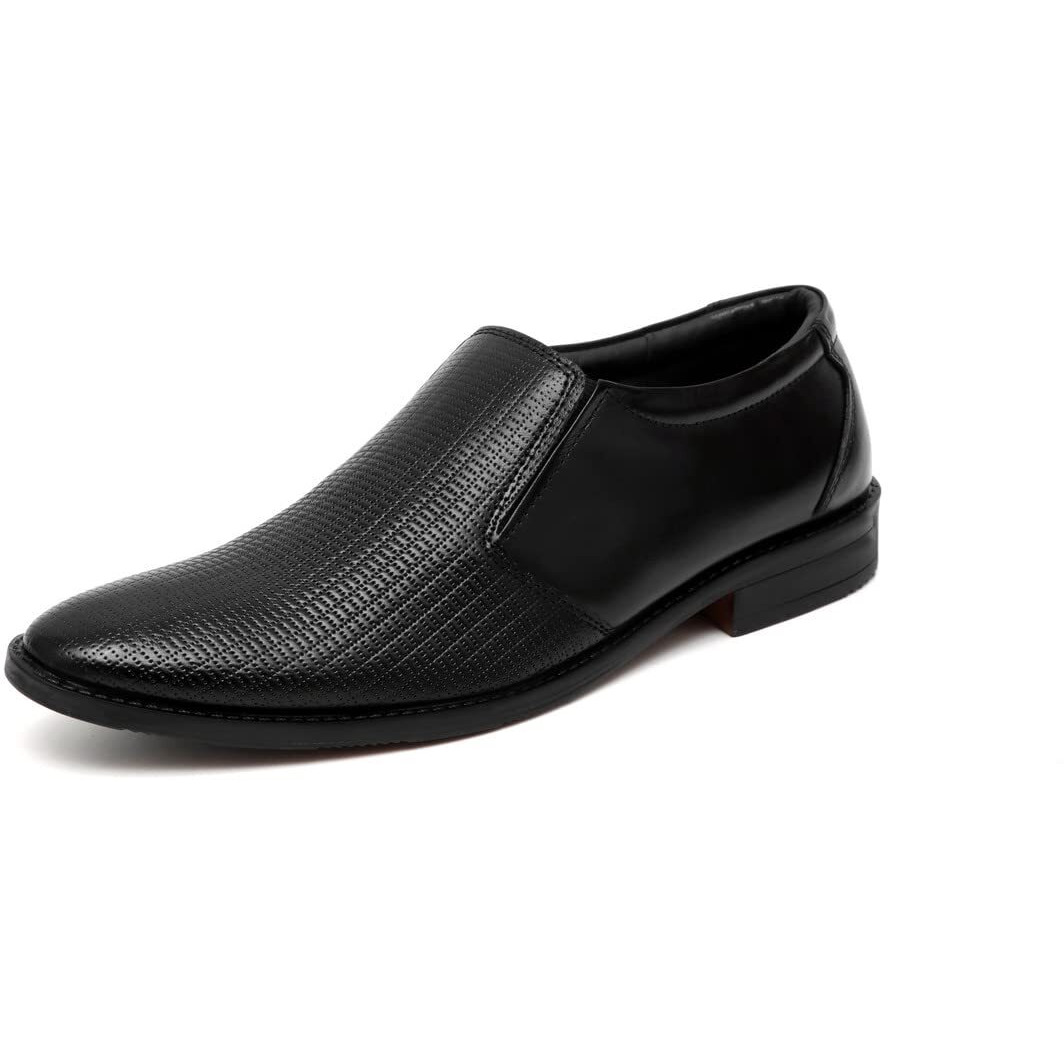 ARAMISH Black Genuine Leather Moccasin Formal Shoes for Men - 7 UK