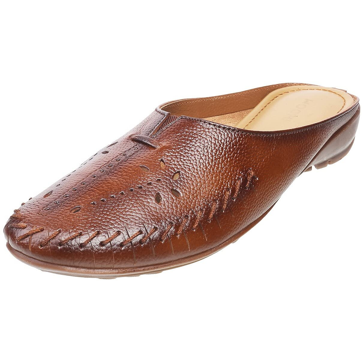 Mochi Womens Leather Tan Slip Ons (Size (6 UK (39 EU))
