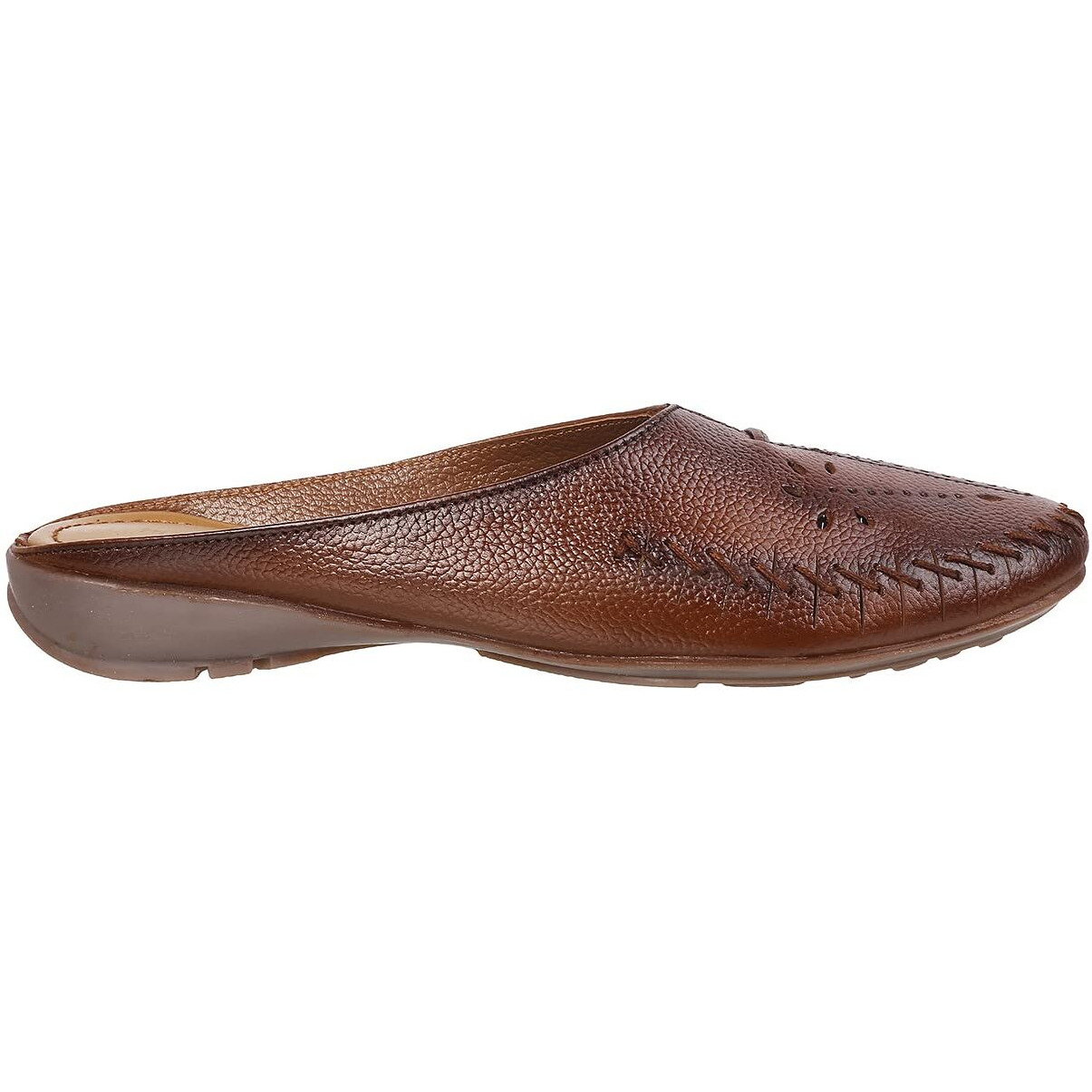 Mochi Womens Leather Tan Slip Ons (Size (6 UK (39 EU))