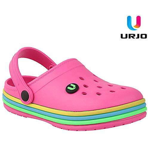 URJO Unisex-Child Fuschia Clogs-10 Kids UK (28 EU) (Kids_SKRAINBOW)