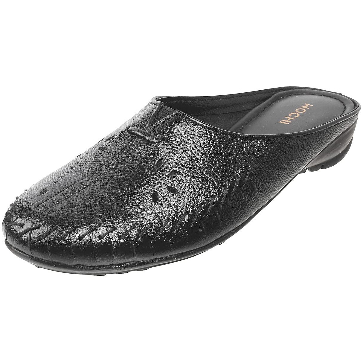 Mochi Womens Leather Black Slip Ons (Size (6 UK (39 EU))