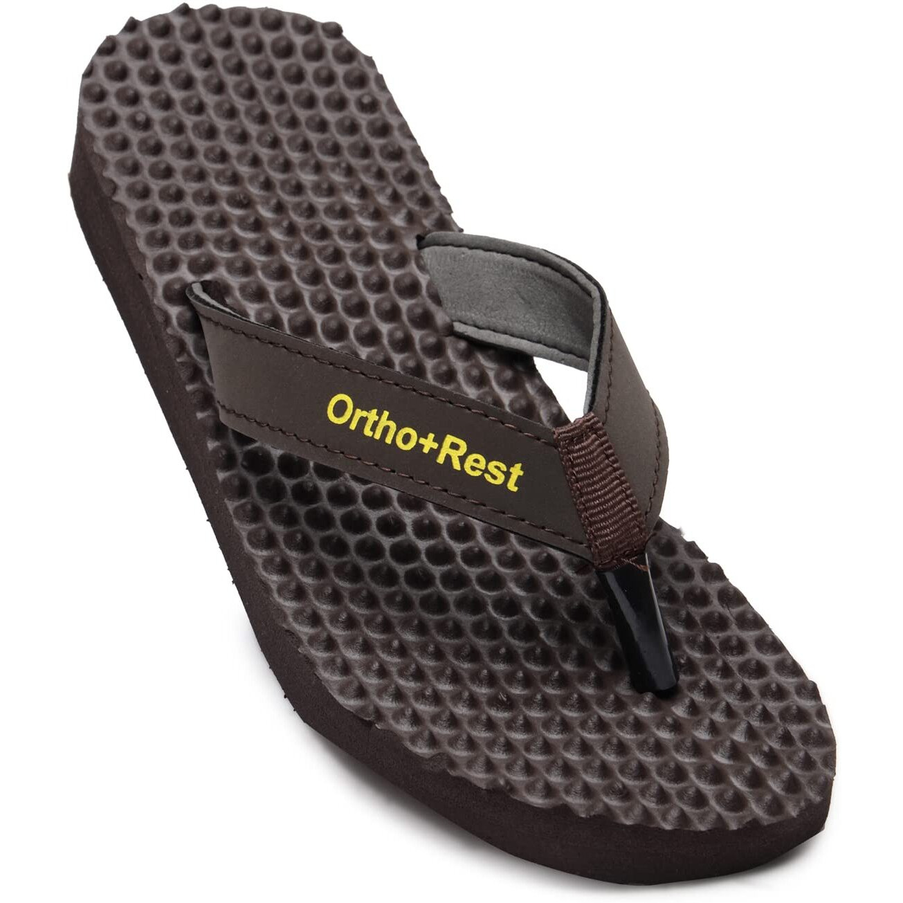 Ortho + Rest Extra Soft Comfort Ortho Slippers for Women Orthopedic Doctor Ladies Chappal Casual Flip Flops Girl Footwear For Home Daily Use (Brown, numeric_4)