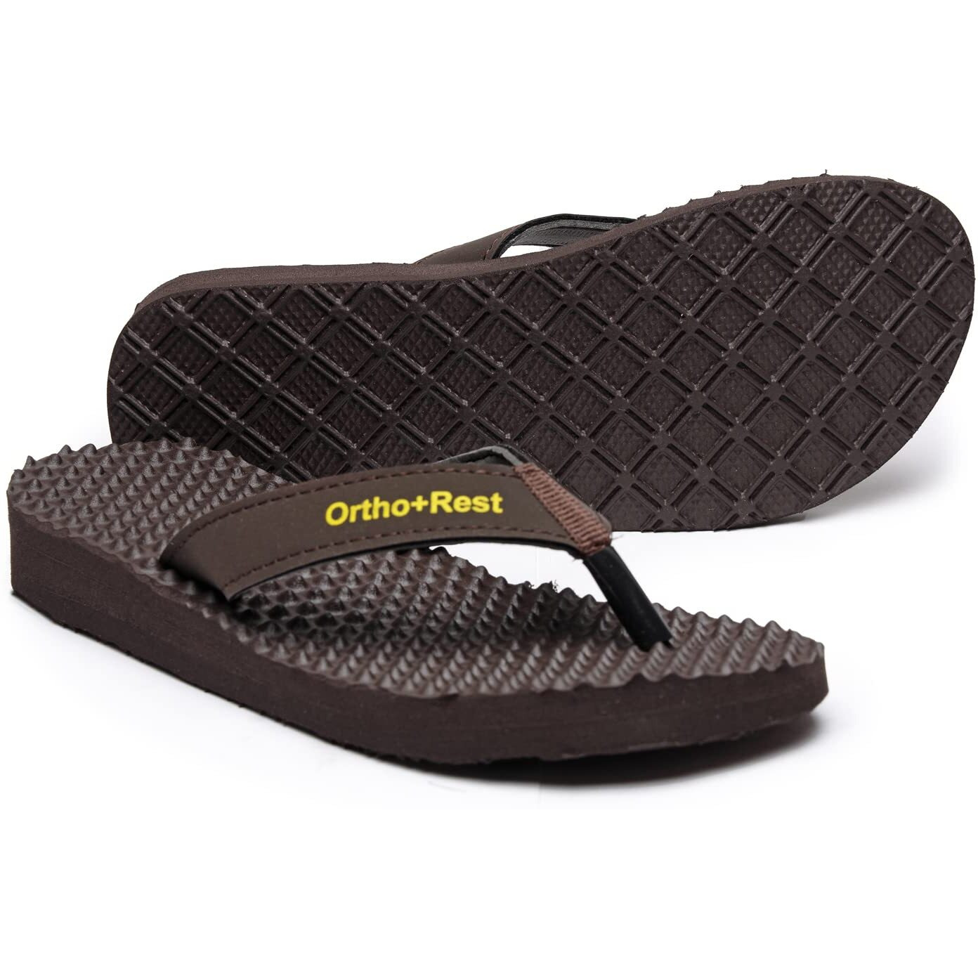 Ortho + Rest Extra Soft Comfort Ortho Slippers for Women Orthopedic Doctor Ladies Chappal Casual Flip Flops Girl Footwear For Home Daily Use (Brown, numeric_4)