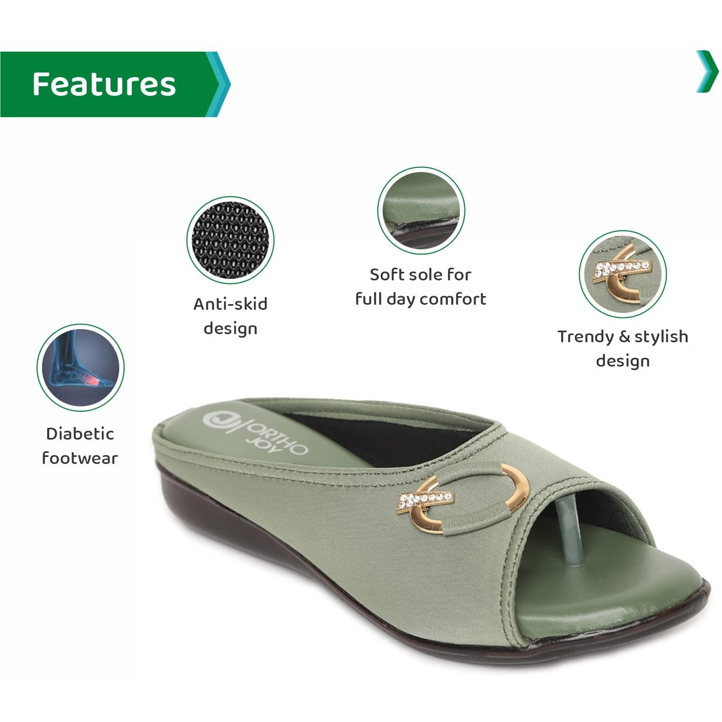 ORTHO JOY Fancy doctor slippers | Soft slipper for women | Comfortable footwear for women stylish