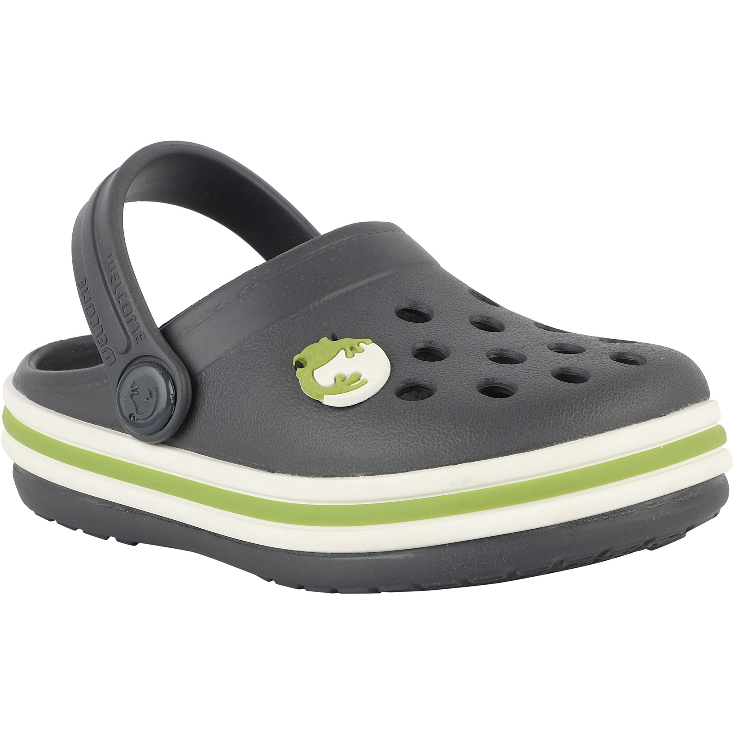 Neoz Casual Slingback Clogs for Kids with Soft Sole | Slip-On Breathable, Lightweight | Comfortable & Durable | Stylish Indoor & Outdoor Sandals Clogs for Kids, K-BEACH-CARBON-MINT_2