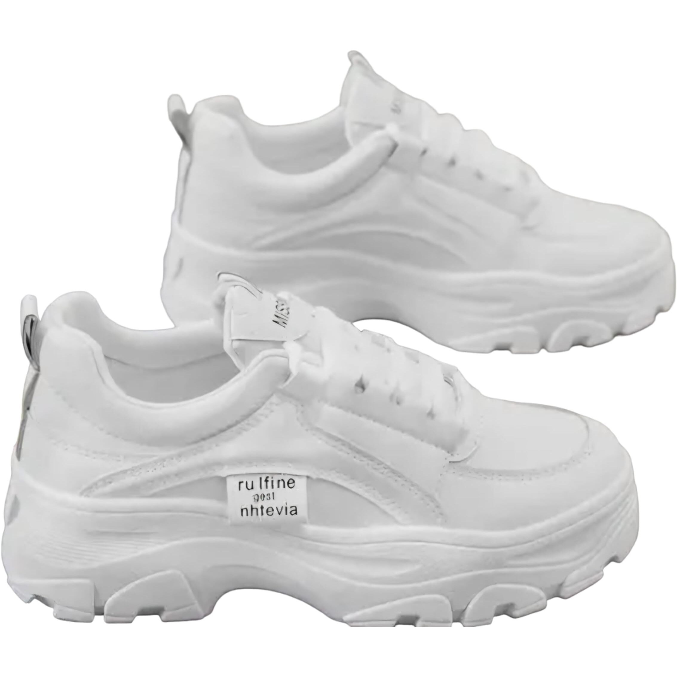adiso Casual Sneaker Shoes for Womens/Girls (White, 6)