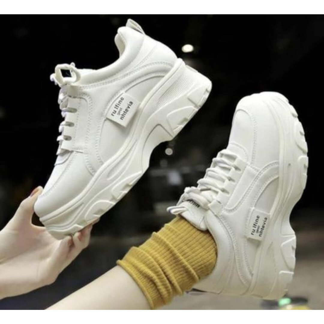 adiso Casual Sneaker Shoes for Womens/Girls (White, 6)