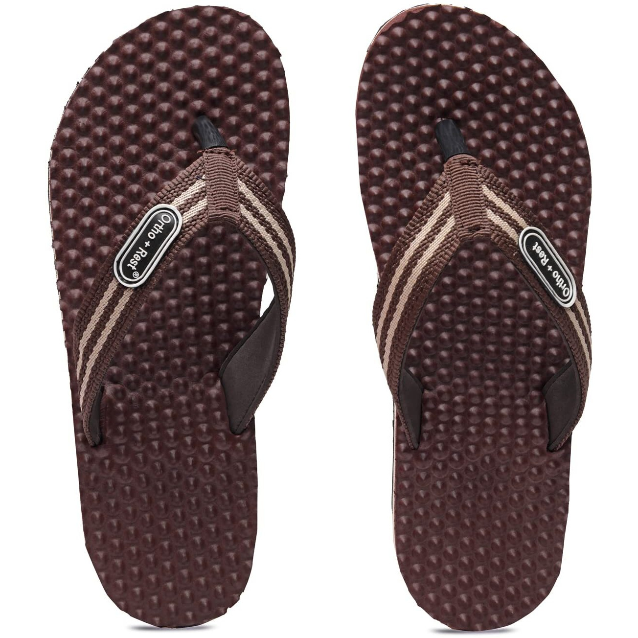 Ortho + Rest 100% Comfort Extra Soft Ortho Slippers for Men | Orthopedic Footwear | Casual Flip-Flops for Daily use (Maroon, numeric_11)