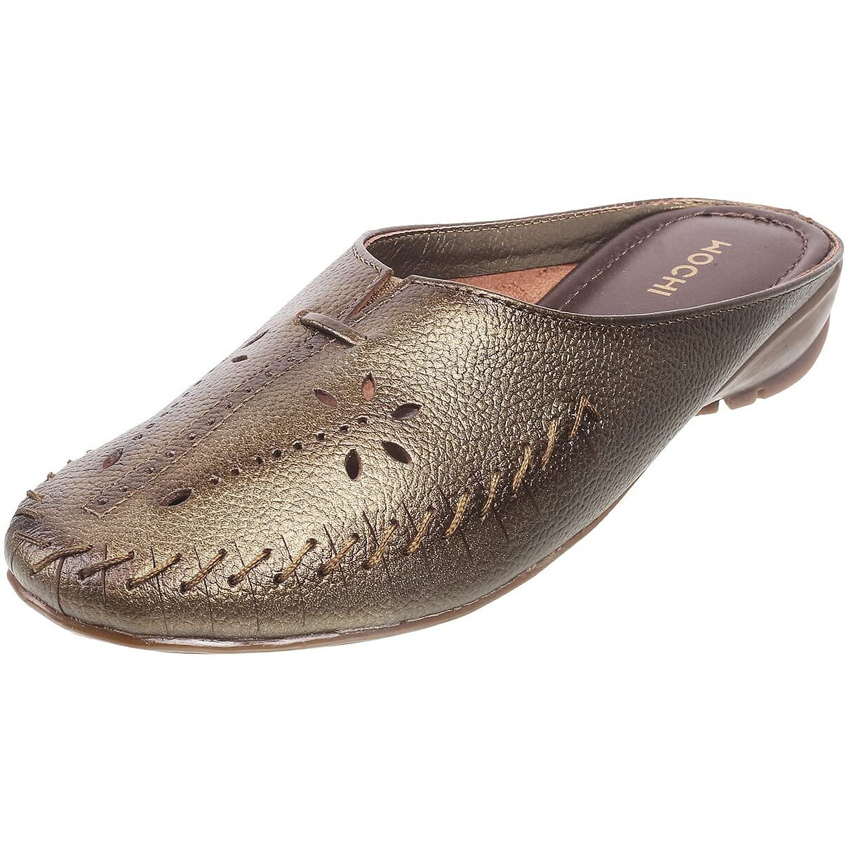 Mochi Womens Leather Bronze Slip Ons (Size (3 UK (36 EU))