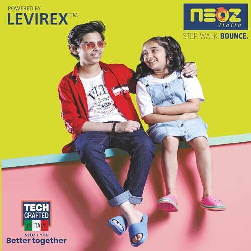 Neoz Casual Slingback Clogs for Kids with Soft Sole | Slip-On Breathable, Lightweight | Comfortable & Durable | Stylish Indoor & Outdoor Sandals Clogs for Kids, K-BEACH-NAVY-RED_1