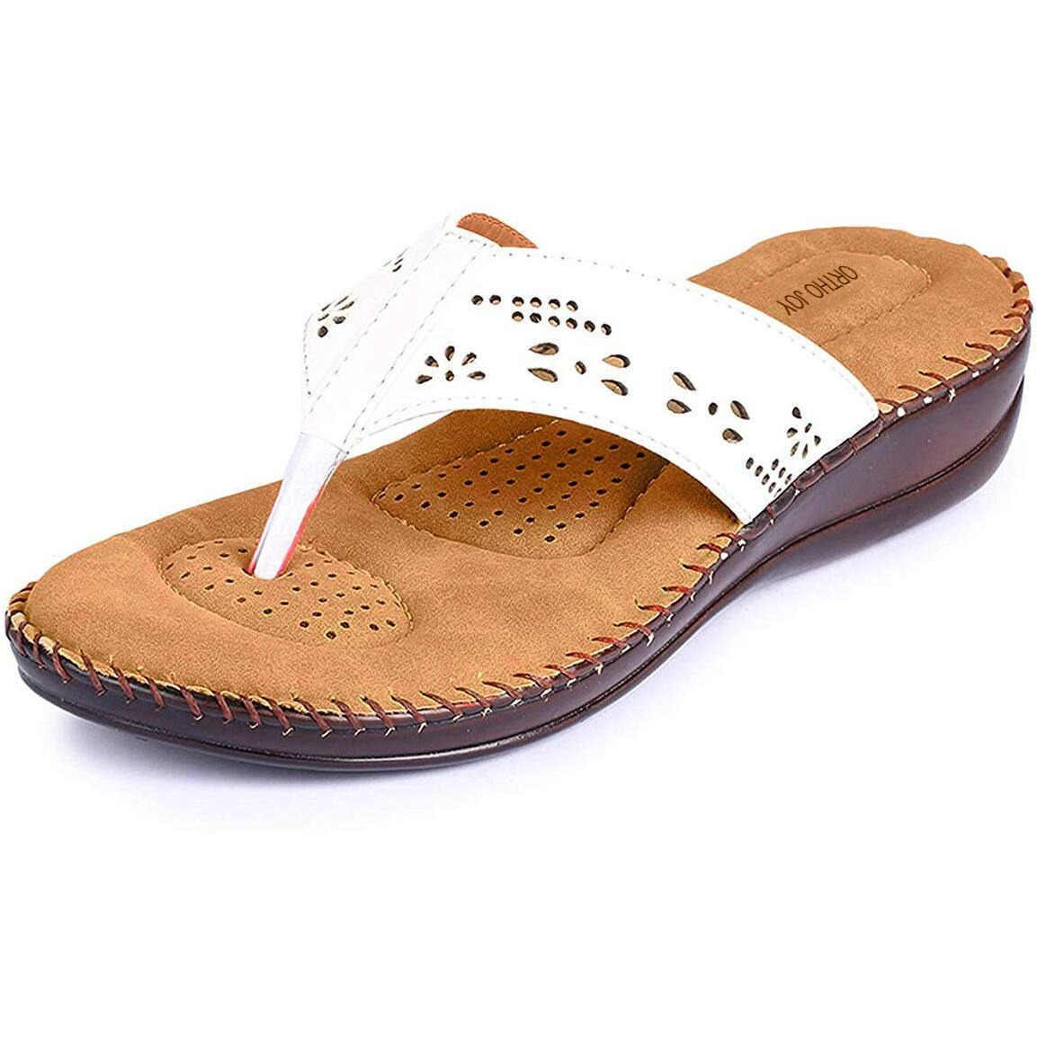 ORTHO JOY Extra Soft Doctor Ortho Slippers for men - 3uk - ORTH_WSP03_WHT_37