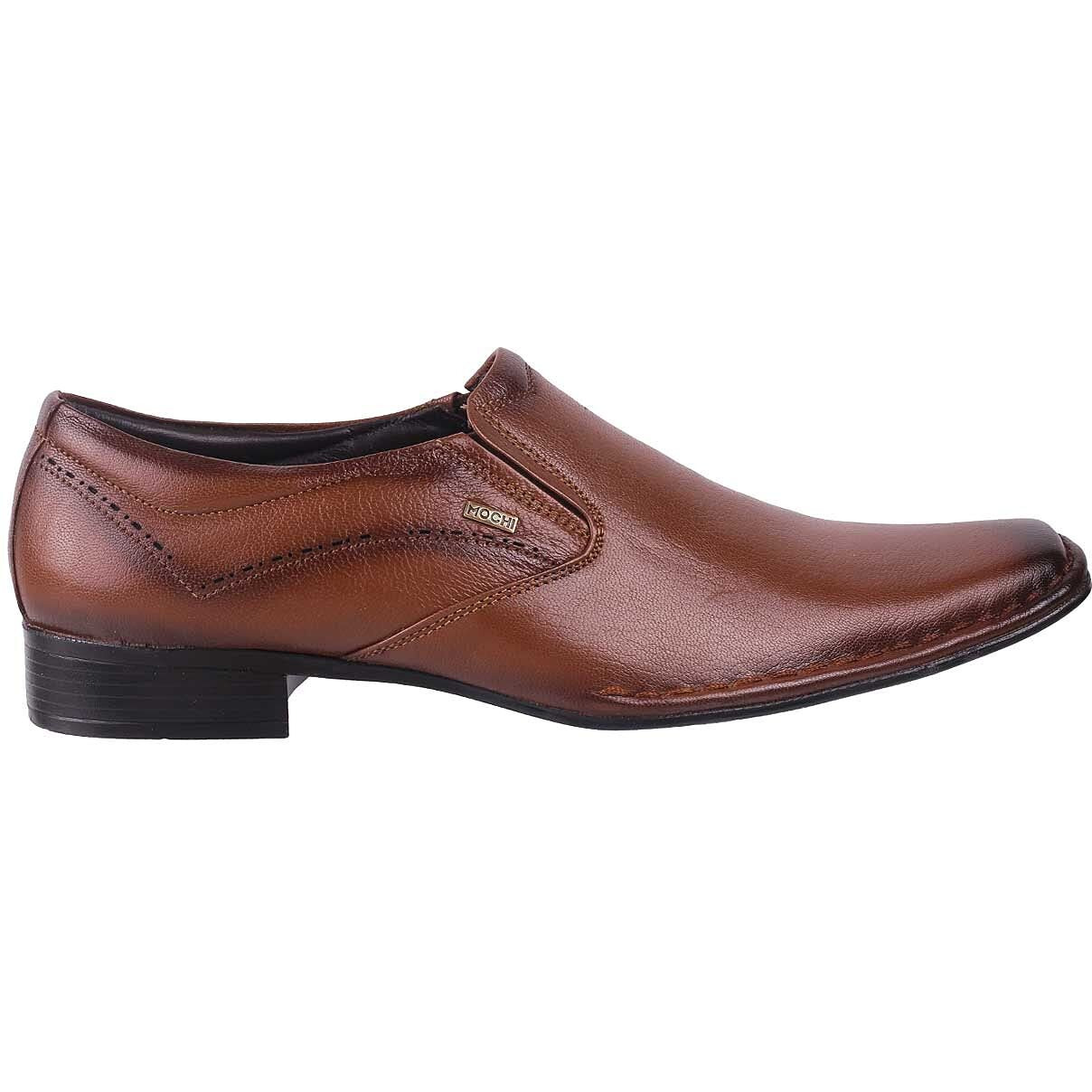 Mochi Mens Leather Tan Mocassin (Size (9 UK (43 EU))