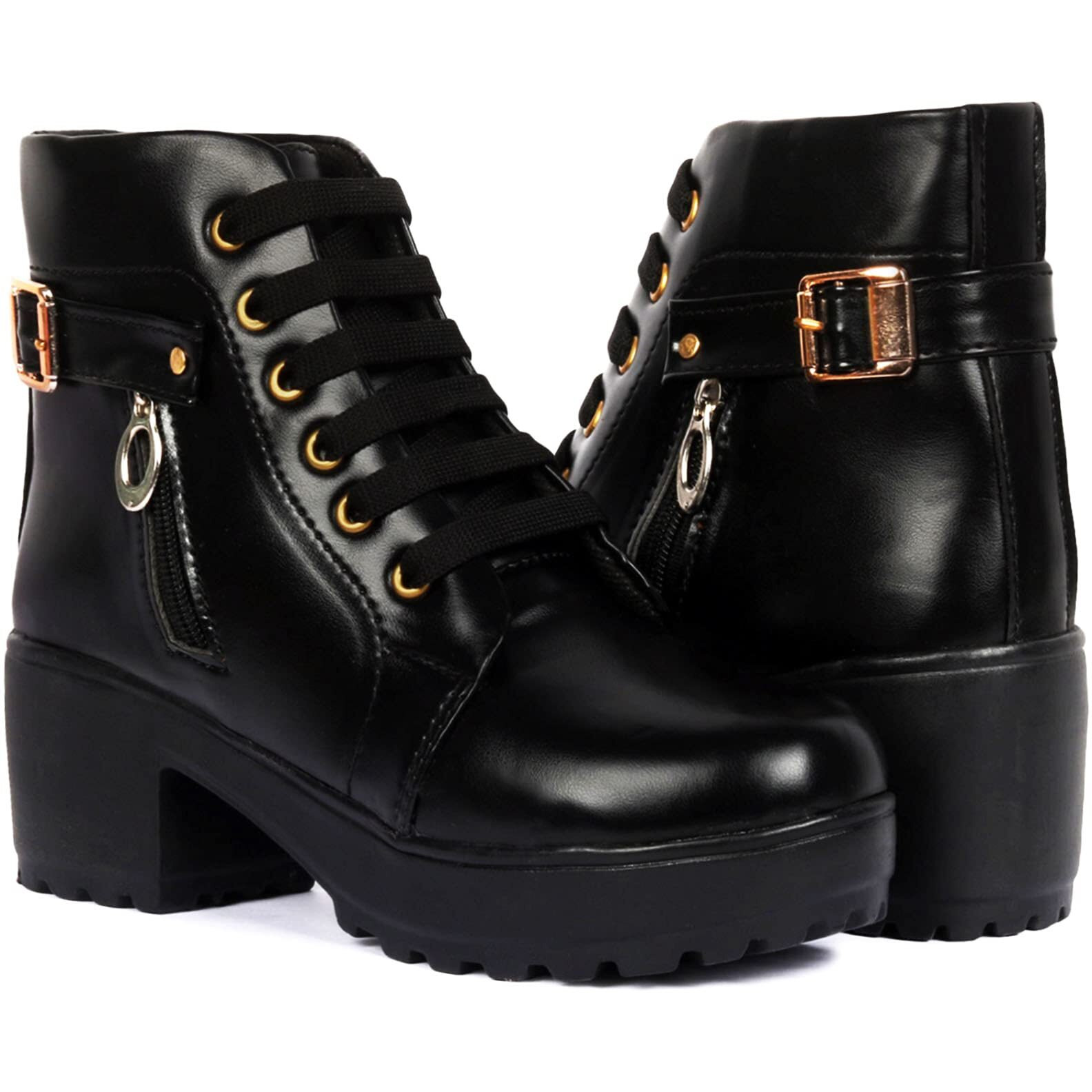 Creattoes Women Fashion Casual Boot High Ankle Heel for Girls Boot