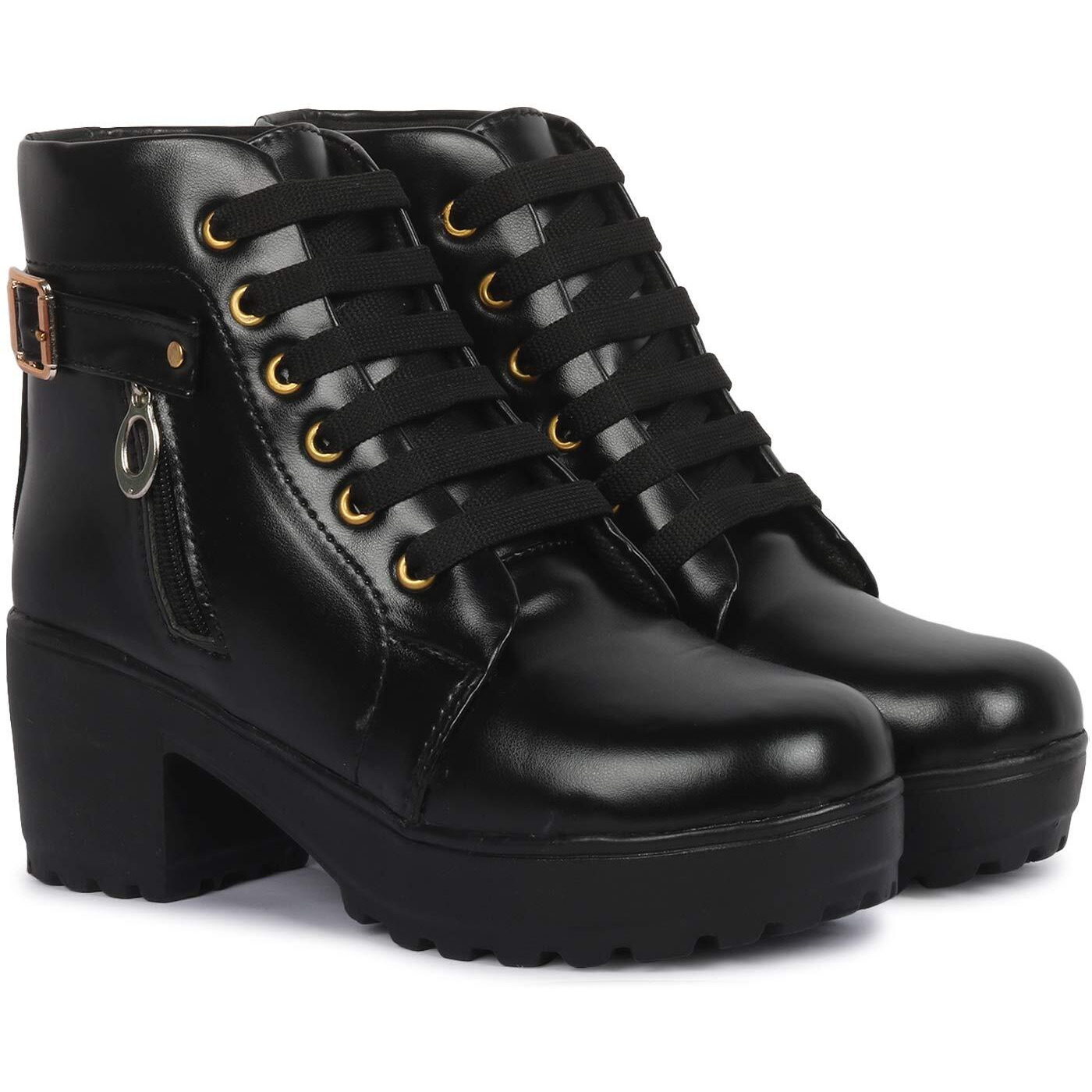 Creattoes Women Fashion Casual Boot High Ankle Heel for Girls Boot