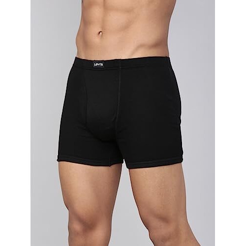 Levis Mens Cotton Boxer Briefs (Pack of 2) (PR8299BB_White, Black_X-Large_White,Black_XL)