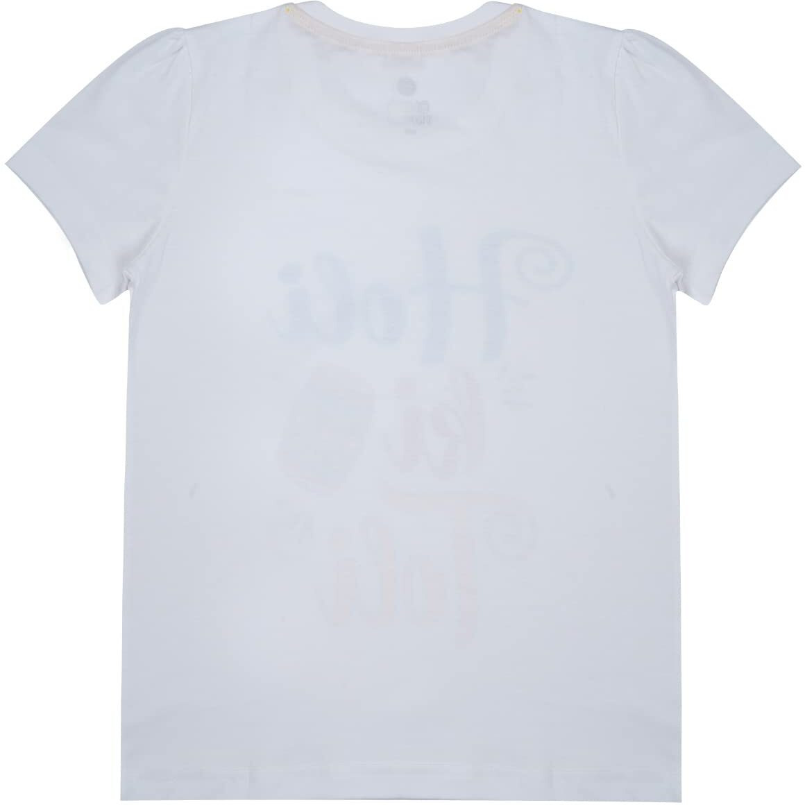 Clotth Theory Colourful Happy Holi Festival Half Sleeve Round Neck T-Shirt for Family White