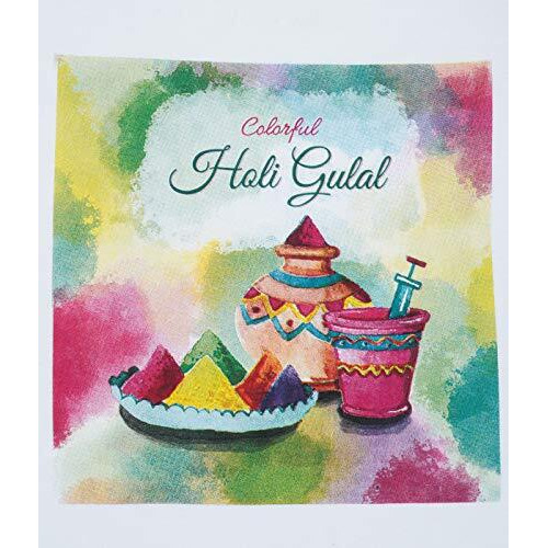 Clotth Theory Girl's Happy Holi Printed Half Sleeve Round Neck T-Shirt