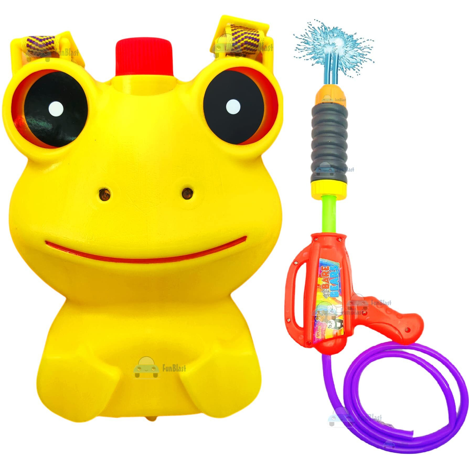 FunBlast Holi Pichkari High Pressure Water Gun Toy for Kids with Tank Water, Pichkari Water Gun, Pichkari for Kids, Holi Gun, Tank Capacity  1 L Made in India Pichkari Toys, Best Gift