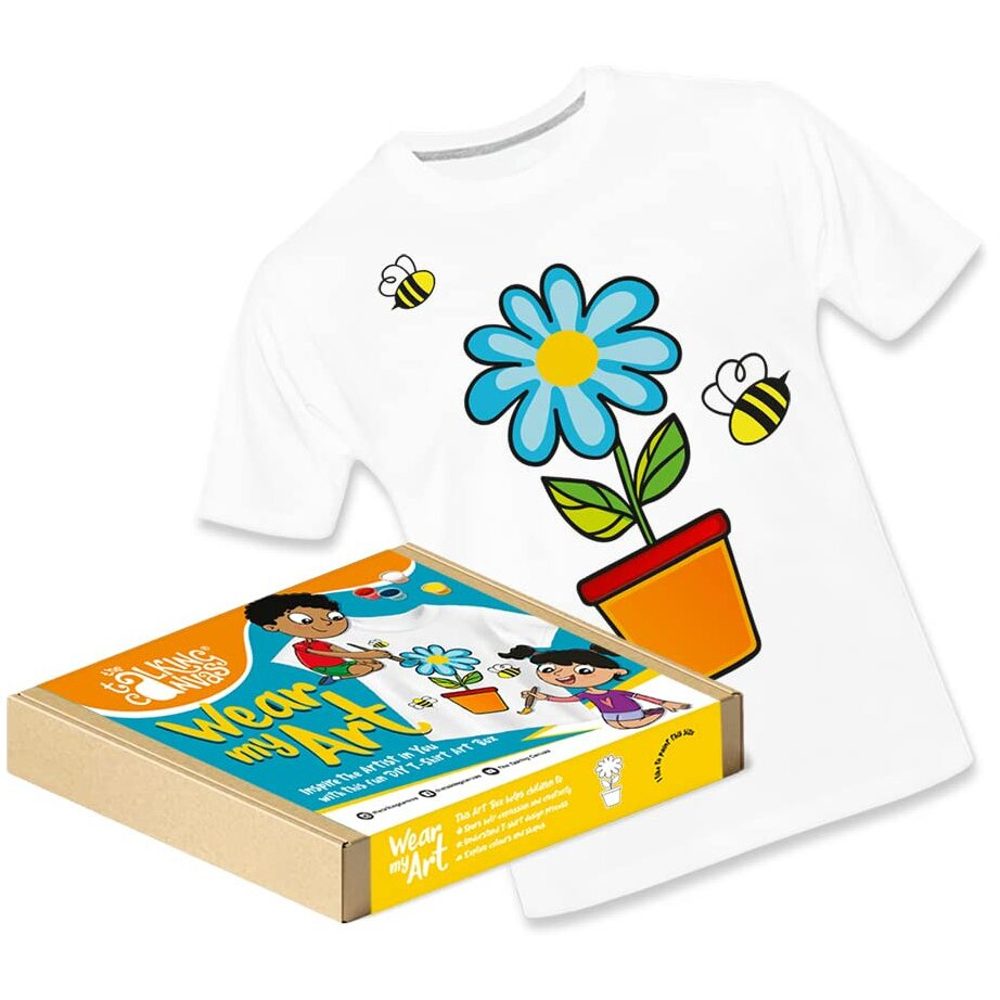 The Talking Canvas Art and Crafts T-Shirt Painting Craft Kit - Art Activity for Kids | Wear Your Art | Holi Gifts - Flower Design | Age 11-12 Years