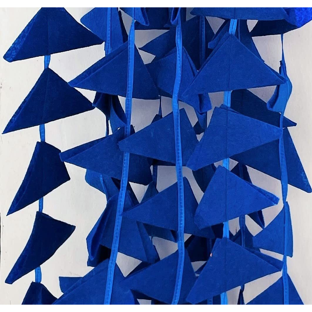 Abhaas Decorative Triangle Felt Fabric Garlands Handmade 4Ft. Hanging Toran Indian For Mehndi, Haldi, Wedding, Party Dcor/Backdrops, Holi, Color Theme Party, Festivals, 135 cm