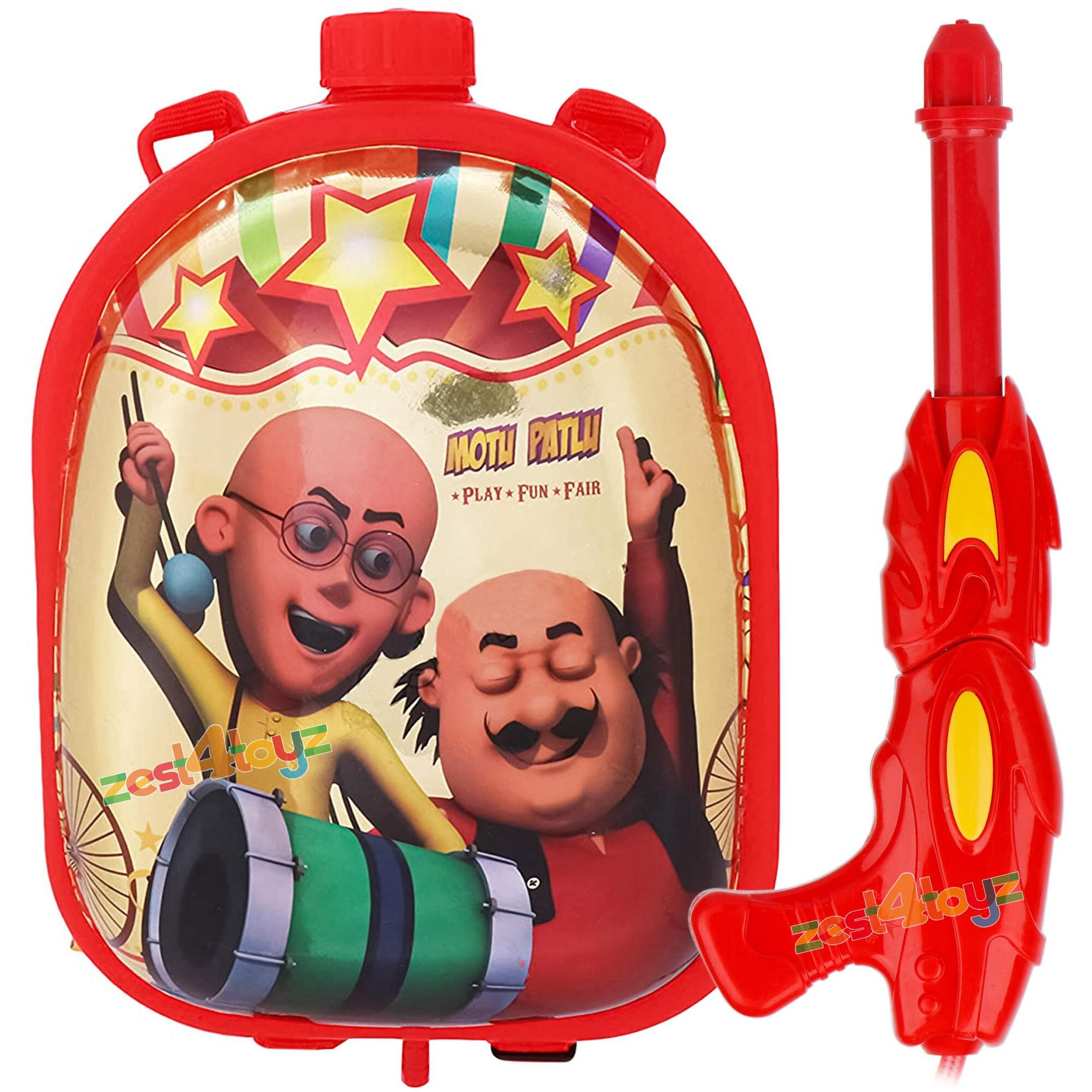 Zest 4 Toyz Holi Pichkari Water Gun for Kids Holi Water Gun Backpack Tank with 1 Pkt Holi Color and 100 Balloons for Holi Celebration Water Spray Gun - Boys and Girls (Dazzle Tank) Assorted