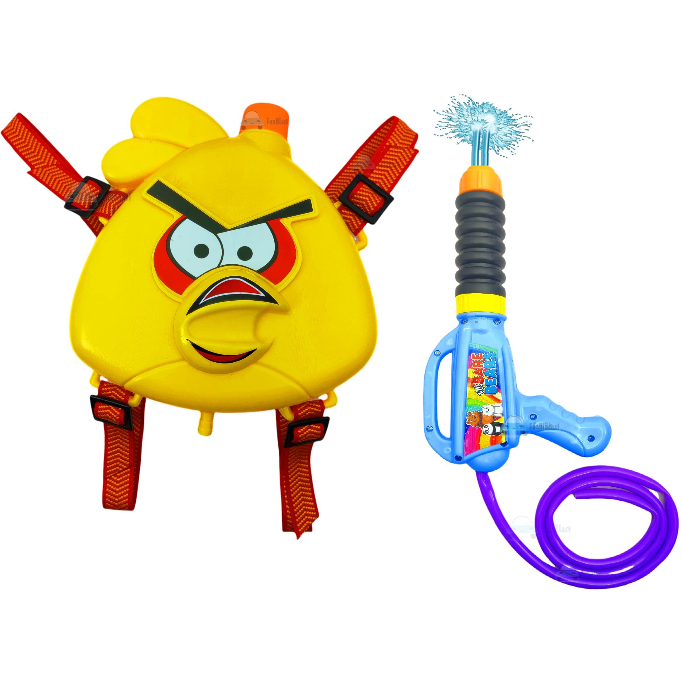 FunBlast Holi Pichkari High Pressure Water Gun Toy for Kids with Tank Water, Pichkari Water Gun, Pichkari for Kids, Holi Gun, Tank Capacity  1 L, Made in India Pichkari Toys, Best Gift