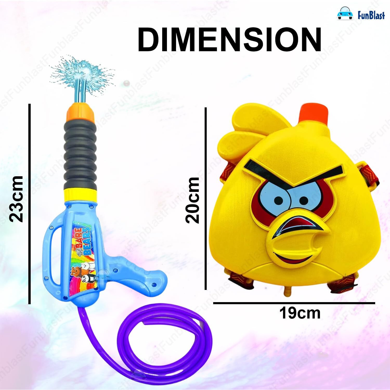 FunBlast Holi Pichkari High Pressure Water Gun Toy for Kids with Tank Water, Pichkari Water Gun, Pichkari for Kids, Holi Gun, Tank Capacity  1 L, Made in India Pichkari Toys, Best Gift